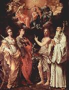Marienkronung mit Hl. Katharina von Alexandrien, Hl. Johannes Evangelist, Hl. Johannes der Taufer, Hl. Romuald von Camaldoli